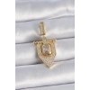 Mey İthalat® Pirinç Gold Renk Baget Zirkon Taşlı Ajda Charm