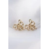 Mey İthalat® Pirinç Gold Renk Fiyonk Küpe