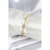Mey İthalat® Pirinç Gold Renk Halley Yıldız Model Kadın Bileklik