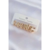 Mey İthalat® Pirinç Gold Renk Minimal Tırtıklı Küpe Seti