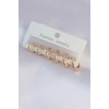 Mey İthalat® Pirinç Gold Renk Oval Küpe Seti