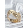 Mey İthalat® Pirinç Gold Renk Yaprak Model Kadın Bileklik