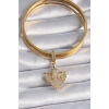 Mey İthalat® Pirinç Gold Renk Zirkon Taşlı Çapa Model Ajda Charm