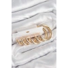 Mey İthalat® Pirinç Halka Model Gold Renk Kadın Set Küpe