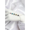 Mey İthalat® Pirinç Renkli Zirkon Taşlı Model Gümüş Renk Şahmeran