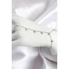 Mey İthalat® Pirinç Zirkon Taşlı Sallantılı Model Gümüş Renk Kadın Şahmeran