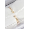 Mey İthalat® Pirinç Zirkon Taşlı Yonca Model Gold Renk Kadın Bileklik