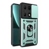 Mey İthalat®   Poco M6 Pro 4G Kılıf Pars Lens Yüzüklü Silikon - Yeşil