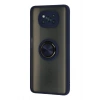 Mey İthalat®   Pocophone X3 Kılıf Montreal Yüzüklü Silikon Kapak - Lacivert