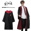 Mey İthalat® Pttr Gryffindor Kapişonlu Çocuk Kostüm + Asa + Gözlük Seti 5-6 Yaş