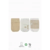 Mey İthalat®  Puanlı Kaymaz Penye Soket Çorap 3Lü BS10108 Bej