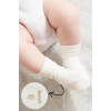 Mey İthalat®  Puanlı Kaymaz Penye Soket Çorap 3Lü BS10108 Bej