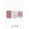 Mey İthalat®  Puanlı Kaymaz Penye Soket Çorap 3Lü BS10108 Pudra