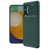 Mey İthalat®  Realme 12 Lite Kılıf Auto Focus Karbon Kapak - Koyu Yeşil