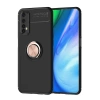 Mey İthalat®  Realme 7 Kılıf Range Yüzüklü Silikon - Siyah-Gold