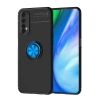 Mey İthalat®  Realme 7 Kılıf Range Yüzüklü Silikon - Siyah-Mavi
