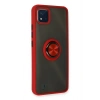 Mey İthalat®  Realme C11 2021 Kılıf Montreal Yüzüklü Silikon Kapak - Kırmızı