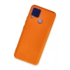 Mey İthalat®  Realme C15 Kılıf Nano içi Kadife Silikon - Turuncu