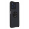 Mey İthalat®  Realme C53 Kılıf Montreal Yüzüklü Silikon Kapak - Siyah