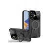 Mey İthalat®  Realme C55 Kılıf Joy Lens Standlı Kapak - Siyah