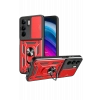 Mey İthalat®  Realme C75 4G Kılıf Pars Lens Yüzüklü Silikon - Kırmızı