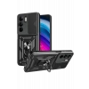 Mey İthalat®  Realme C75 4G Kılıf Pars Lens Yüzüklü Silikon - Siyah