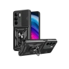 Mey İthalat®  Realme C75 4G Kılıf Pars Lens Yüzüklü Silikon - Siyah