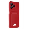 Mey İthalat®  Realme Note 50 4G Kılıf Kelvin Kartvizitli Silikon - Kırmızı
