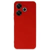 Mey İthalat®   Redmi 13 4G Kılıf First Silikon - Kırmızı