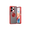 Mey İthalat®   Redmi 13 4G Kılıf Montreal Yüzüklü Silikon Kapak - Kırmızı