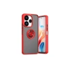 Mey İthalat®   Redmi 13 4G Kılıf Montreal Yüzüklü Silikon Kapak - Kırmızı
