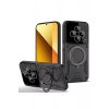 Mey İthalat®   Redmi 14C Kılıf Joy Lens Standlı Kapak - Siyah