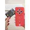 Mey İthalat®   Redmi 14C Kılıf Zuma Kartvizitli Yüzüklü Silikon - Yeşil