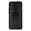Mey İthalat®   Redmi 9 Kılıf Montreal Yüzüklü Silikon Kapak - Siyah