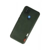 Mey İthalat®   Redmi 9C Kılıf Loop Deri Silikon - Yeşil