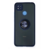 Mey İthalat®   Redmi 9C Kılıf Montreal Yüzüklü Silikon Kapak - Lacivert