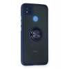 Mey İthalat®   Redmi 9C Kılıf Montreal Yüzüklü Silikon Kapak - Lacivert