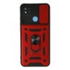 Mey İthalat®   Redmi 9C Kılıf Pars Lens Yüzüklü Silikon - Kırmızı