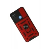 Mey İthalat®   Redmi 9C Kılıf Pars Lens Yüzüklü Silikon - Kırmızı