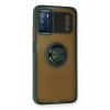 Mey İthalat®   Redmi 9T Kılıf Montreal Yüzüklü Silikon Kapak - Yeşil
