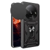 Mey İthalat®   Redmi A3 4G Kılıf Pars Lens Yüzüklü Silikon - Siyah