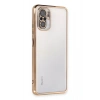 Mey İthalat®   Redmi Note 10 Kılıf  Lensli Silikon - Gold
