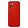 Mey İthalat®   Redmi Note 10 Kılıf Nano içi Kadife Silikon - Kırmızı