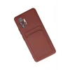 Mey İthalat®   Redmi Note 10 Pro Kılıf Kelvin Kartvizitli Silikon - Bordo