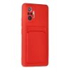 Mey İthalat®   Redmi Note 10 Pro Kılıf Kelvin Kartvizitli Silikon - Kırmızı
