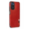 Mey İthalat®   Redmi Note 11 Kılıf Loop Deri Silikon - Kırmızı