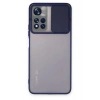 Mey İthalat®   Redmi Note 11T Kılıf Palm Buzlu Kamera Sürgülü Silikon - Lacivert