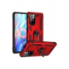 Mey İthalat®   Redmi Note 11T Kılıf Sofya Yüzüklü Silikon Kapak - Kırmızı