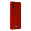 Mey İthalat®   Redmi Note 12 4G Kılıf Kelvin Kartvizitli Silikon - Kırmızı