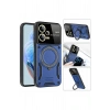 Mey İthalat®   Redmi Note 12 Pro 5G Kılıf Joy Lens Standlı Kapak - Mor